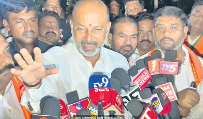Bandi Sanjay terms the case against his son a 'political hit job'