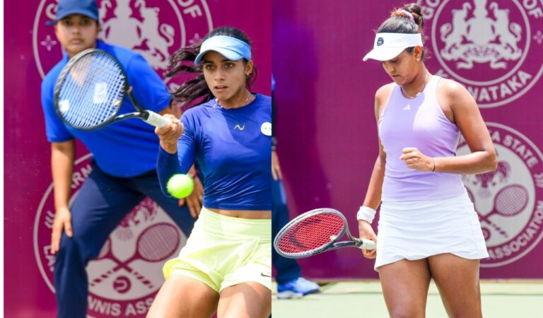 Both players struck two aces each, while Vaidehee committed five double faults against Justina's three.